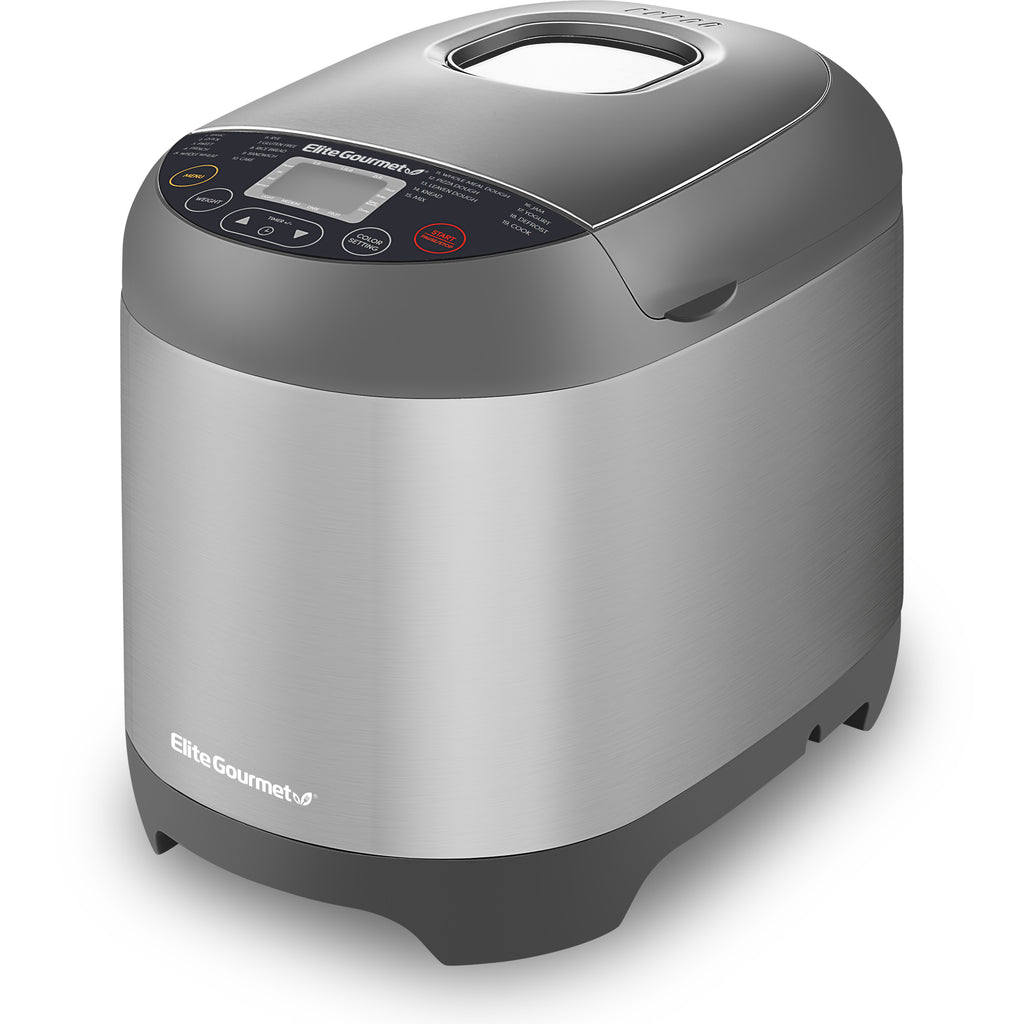 2 Lb Programmable Bread Maker Machine, 3 Loaf Sizes, 19 Menu Functions, Stainless Steel