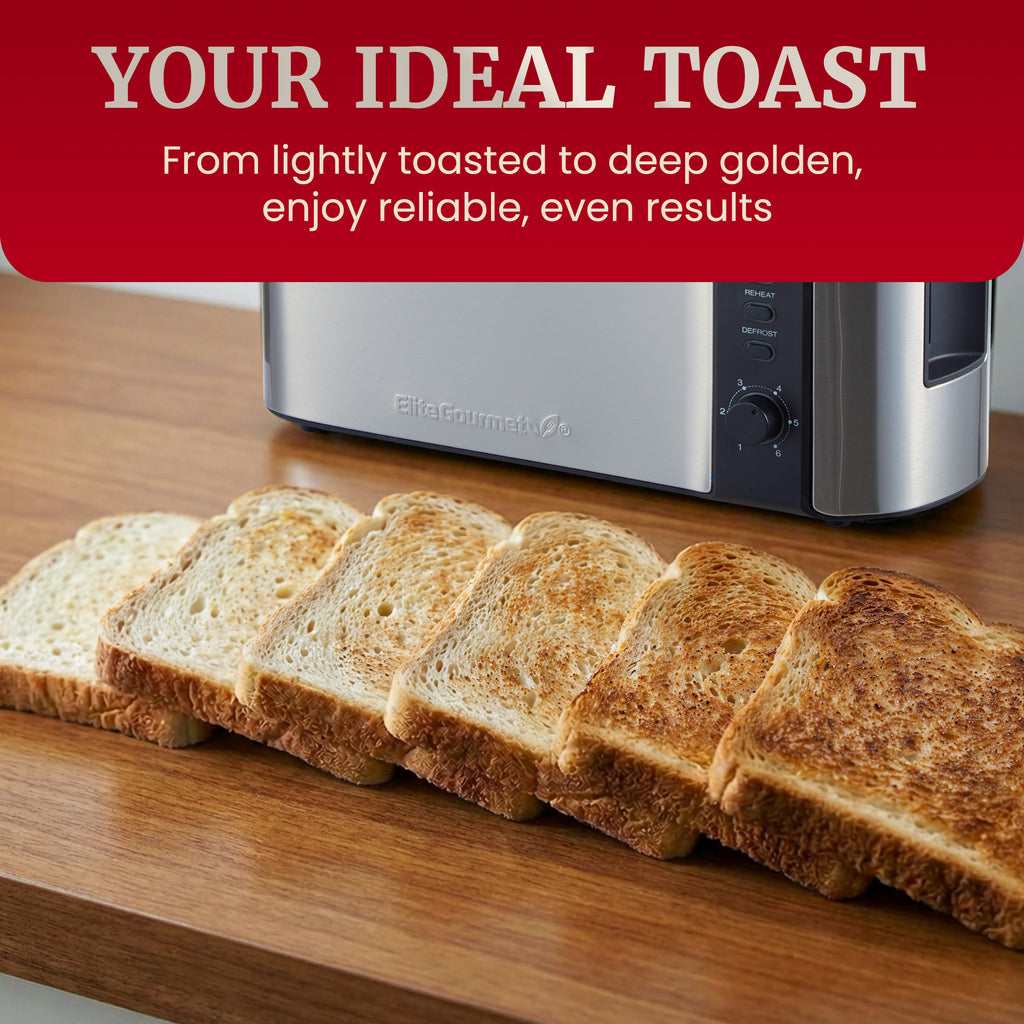 2 Slice Stainless Steel Long Toaster