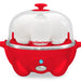 7-Egg Automatic Easy Egg Cooker, Steamer, Poacher (Red)