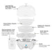7-Egg Automatic Easy Egg Cooker, Steamer, Poacher (White)