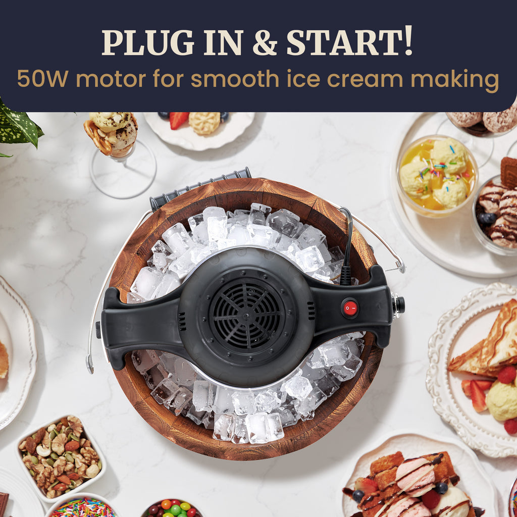 6 Qt. Electric Motorized Bucket Ice Cream Maker