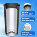 HyperChiller Dual Wall Vacuum Insulated, Slim Can Cooler (Black)