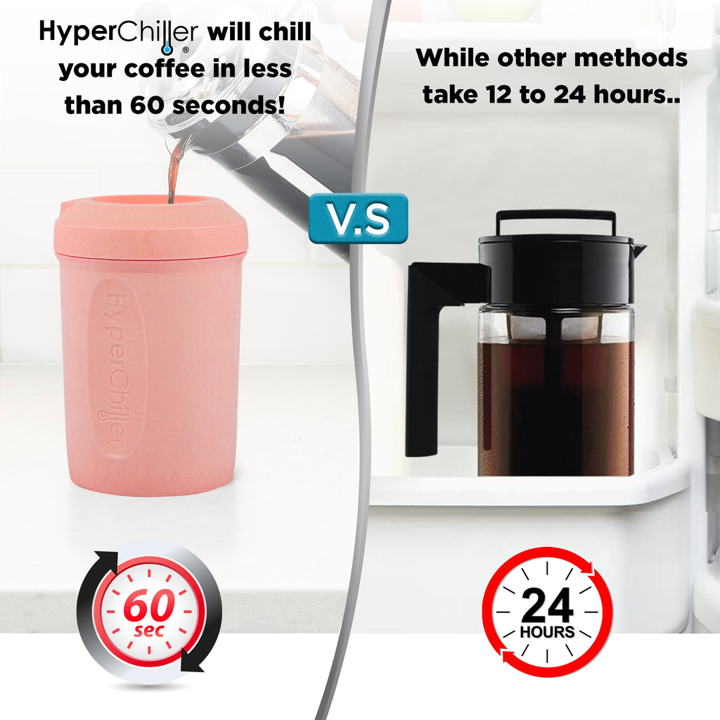 Hyperchiller Instant Coffee/Beverage Cooler, Rose Gold