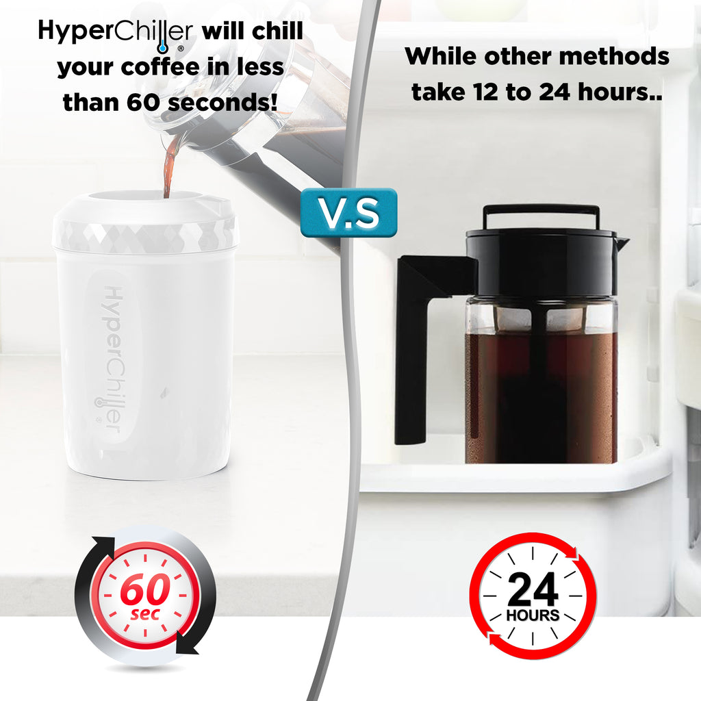 Hyperchiller Instant Coffee/Beverage Cooler, White