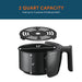 2 Quart capacity cook up to 1.5 pounds of food per batch. Frying basket sized 6.5" width x 4" height.