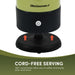 Cord-free serving 360-degree swivel base allow you to safely and easily pour and serve.