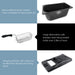 Removable Enamel coated inner container for easy clean up. Large dishwasher safe stainless steel frying basket holds over 2.5lbs of food. Viewing window with charcoal air filter that absorbs the frying odors. Image showing parts of  Electric Immersion Deep Fryer.