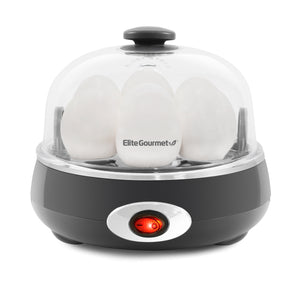 7-Egg Rapid Easy Egg Cooker, Steamer, Poacher (Charcoal)
