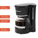 Image showed parts of 5-Cup Automatic Brew & Drip Coffee Maker. Easy-View Water Window, Pause 'n Serve Anti-Drip System, 5 Cup Capacity Glass Carafe, Easy-Clean Warming Plate.