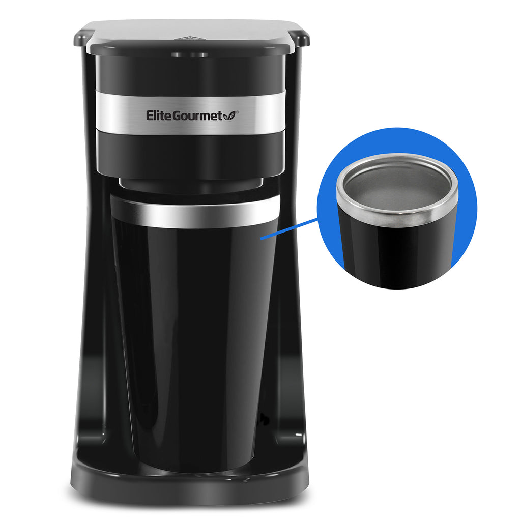 14oz Single-Serve Personal Coffee Maker (Black)