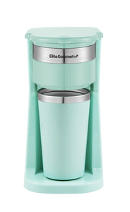 12Oz. Personal Single-Serve Compact Coffee Maker Brewer, Mint
