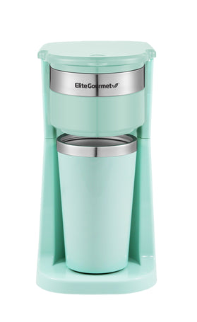 12Oz. Personal Single-Serve Compact Coffee Maker Brewer, Mint