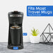 Fits Most Travel Mugs *mug not included. Dimensions of mug space Width 3.25" x Height 6.5"
