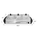 7.5-Quart Triple Buffet Server Food Warmer dimensions. 25.5" width, 6.5" height, 15" length